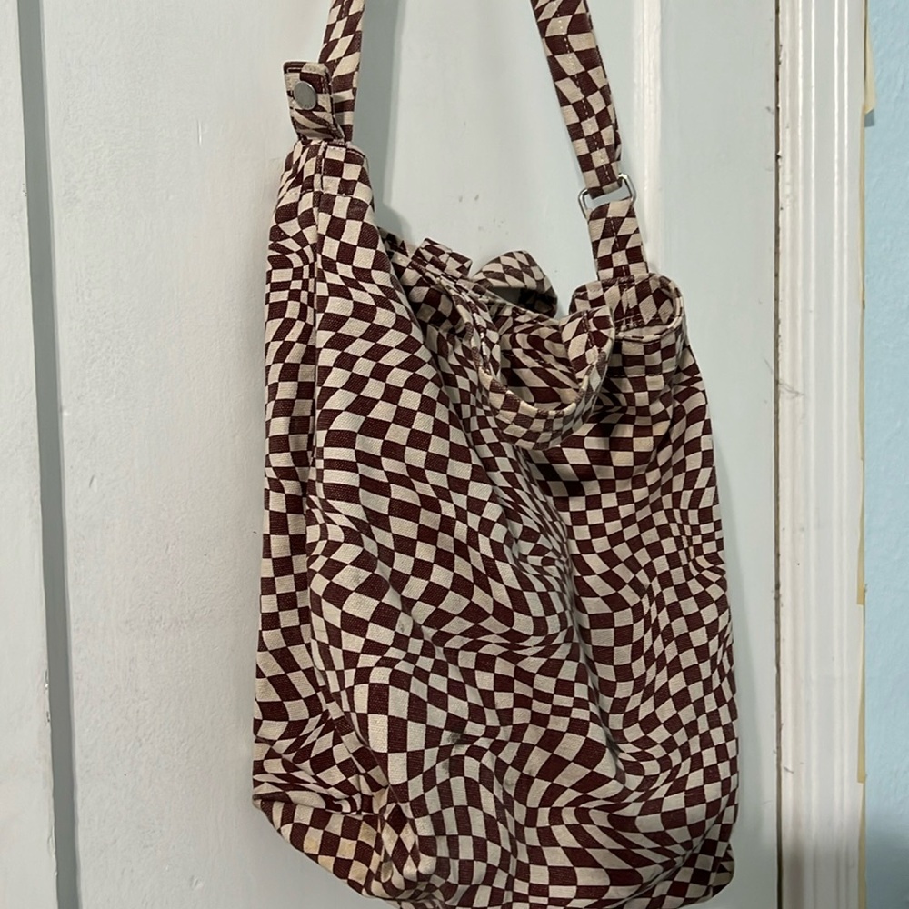 BAGGU checkered tote
